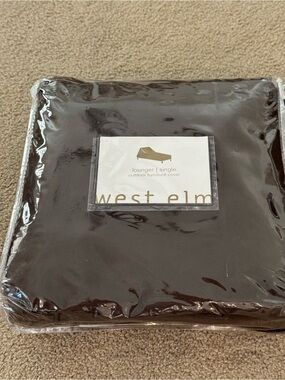 NIP West Elm Outdoor Furniture Cover Single Lounger Dark Brown